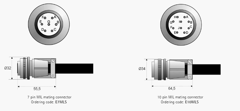 7 PIN 10 PIN MIL CONNECTOR SOKET